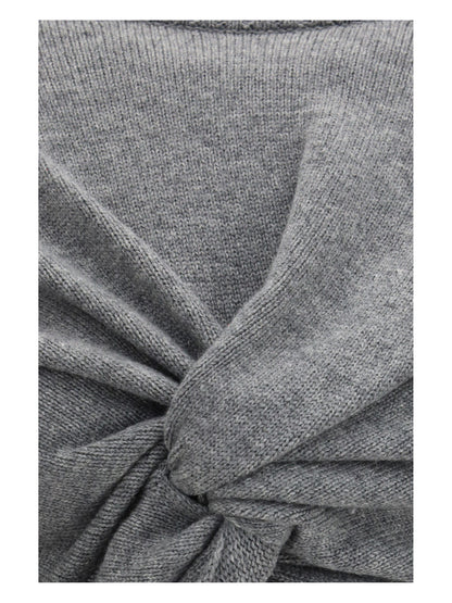 Balenciaga Ruched crewneck Sweater - Grey