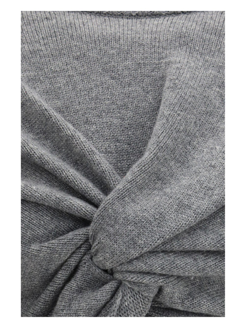 Balenciaga Ruched crewneck Sweater - Grey