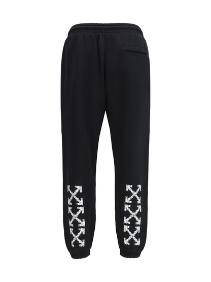 OFF-WHITE Heraldic Treshold Arrows cuffed Sweatpants