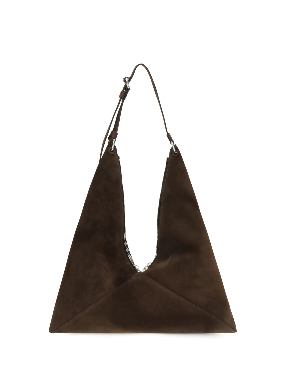 Moschino Suede Hobo Tote Bag - Cioccolato