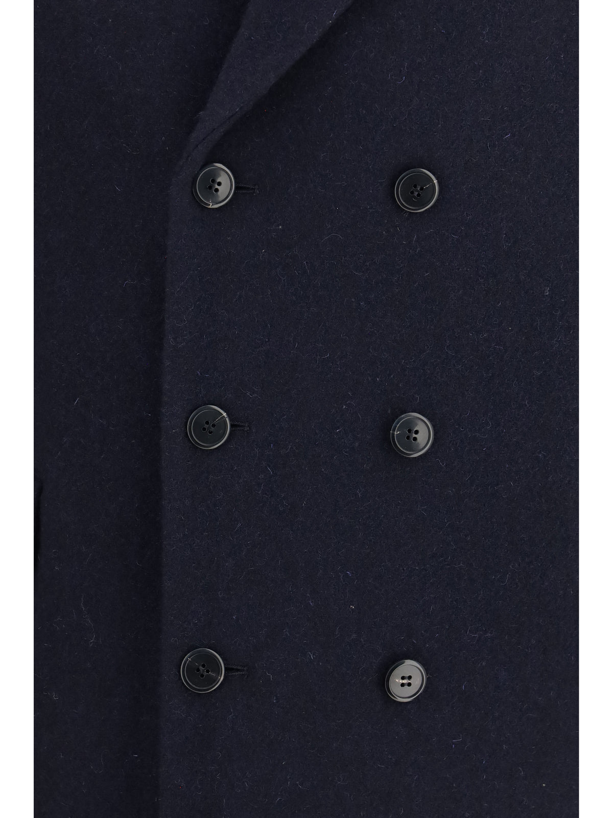 Prada Double-breasted Shetland wool Coat - Bleu