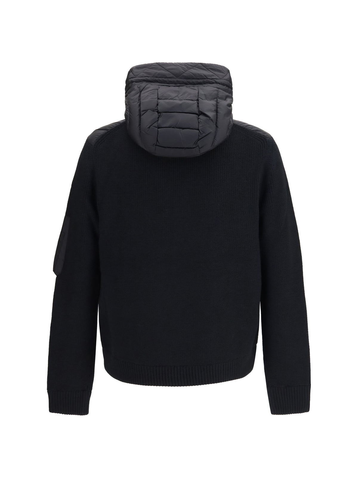 Moncler Cardigan with padded Hood - Black
