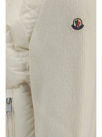 Moncler Padded zip Cardigan - White