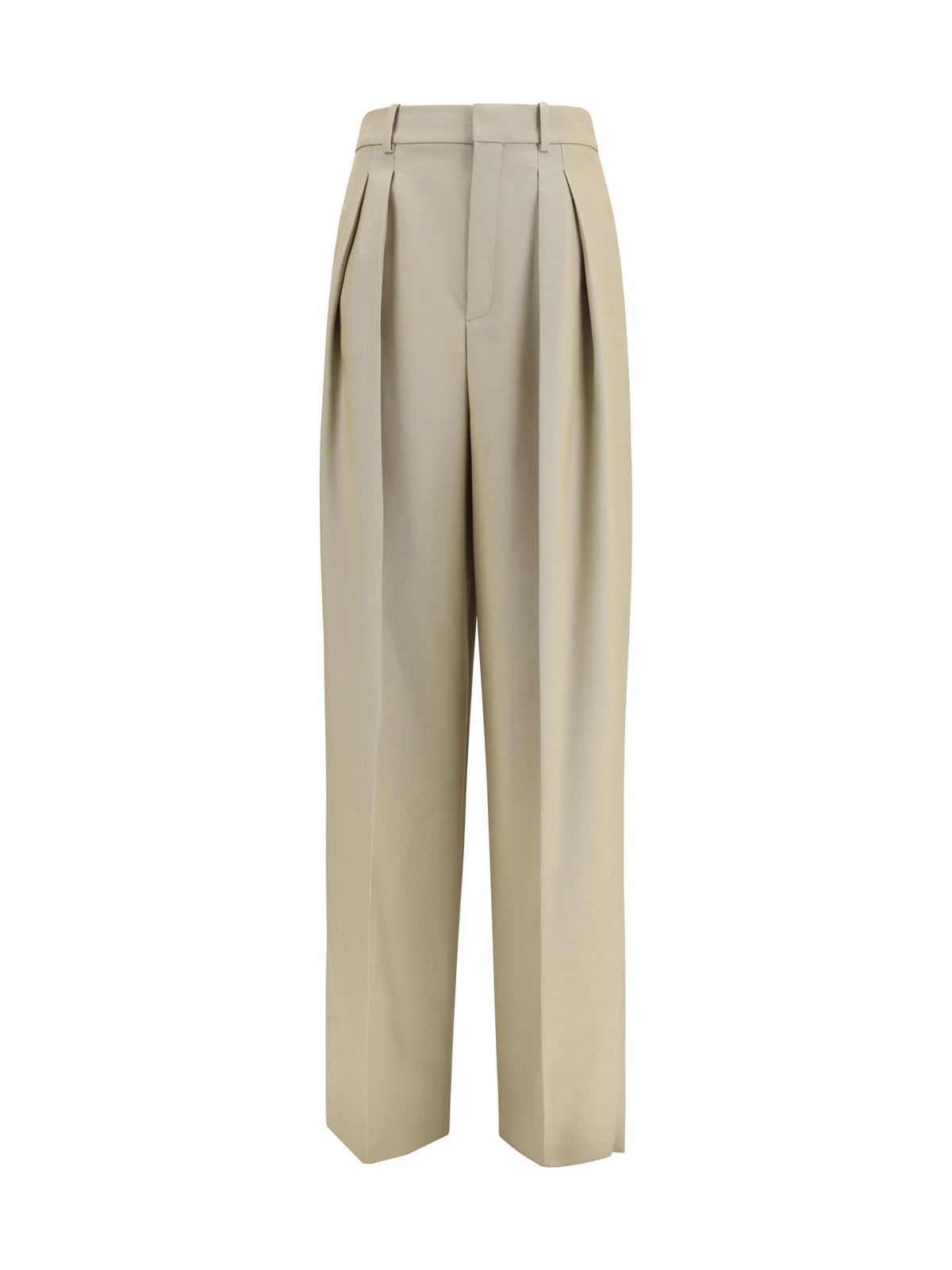 Saint Laurent Tailored wool and silk canvas Pants - Mustard