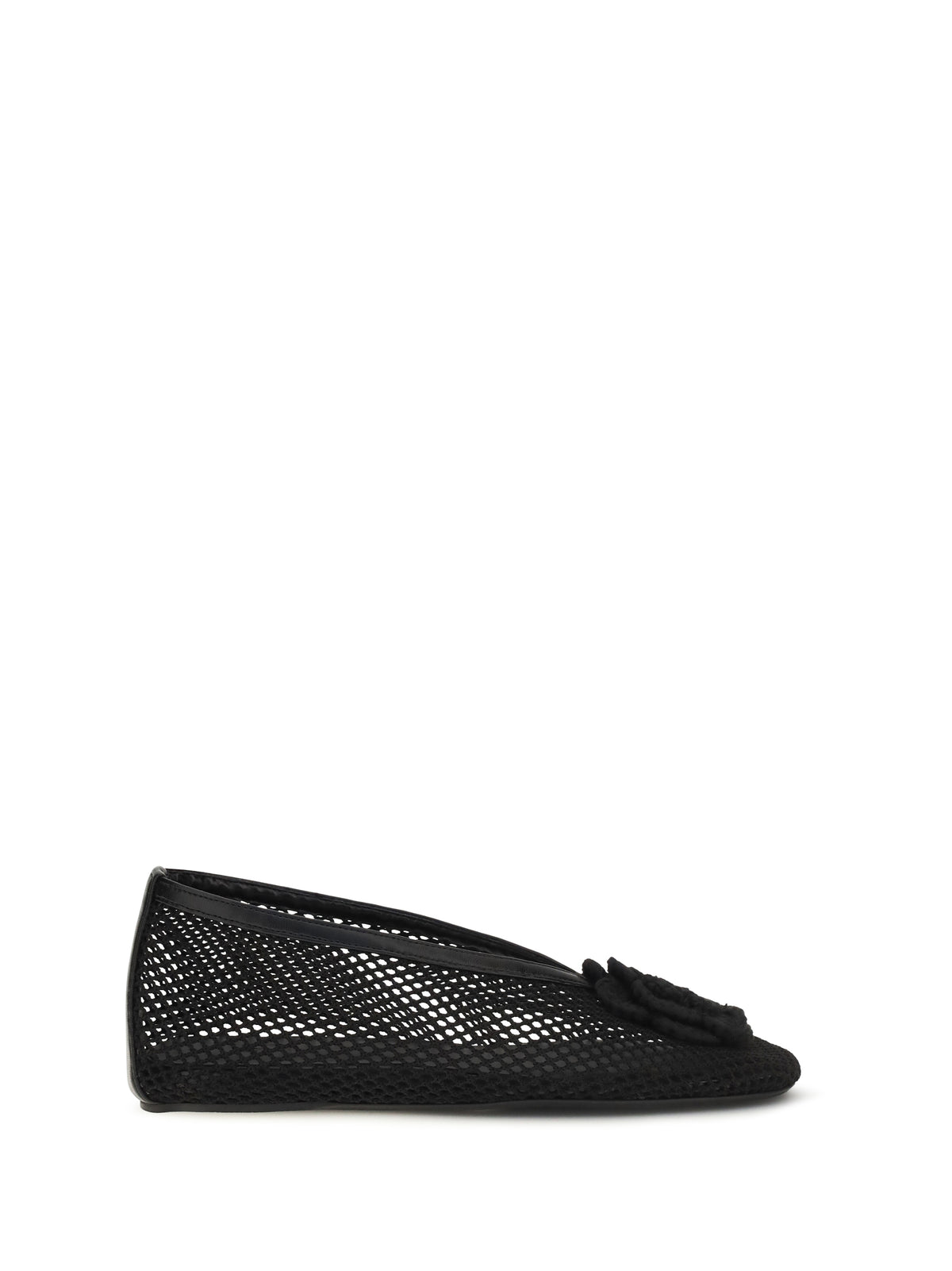 Ganni Jenny mesh Ballerinas - Black