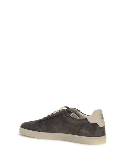 Brunello Cucinelli Suede Sneakers - Antracite+Avorio+Lavagna