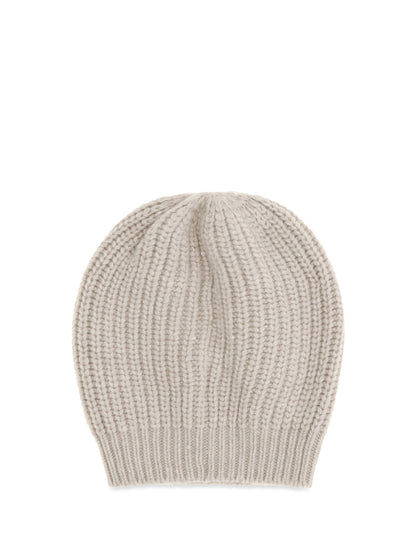 Brunello Cucinelli Cashmere Beanie with sequins - Rustic Beige