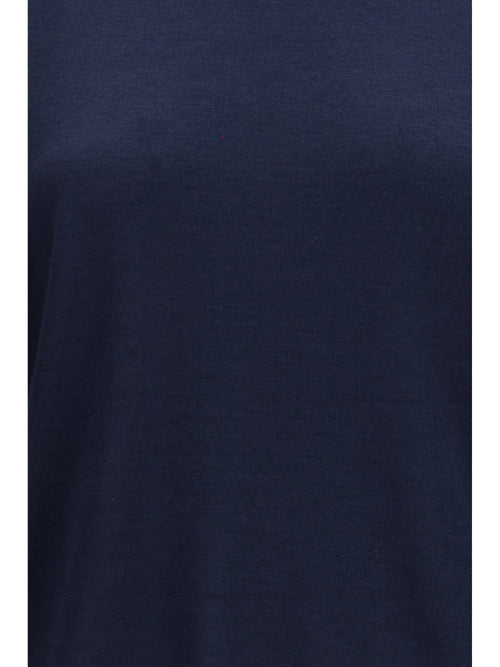 Brunello Cucinelli Short-sleeve cashmere and silk Sweater - Blue Freddo