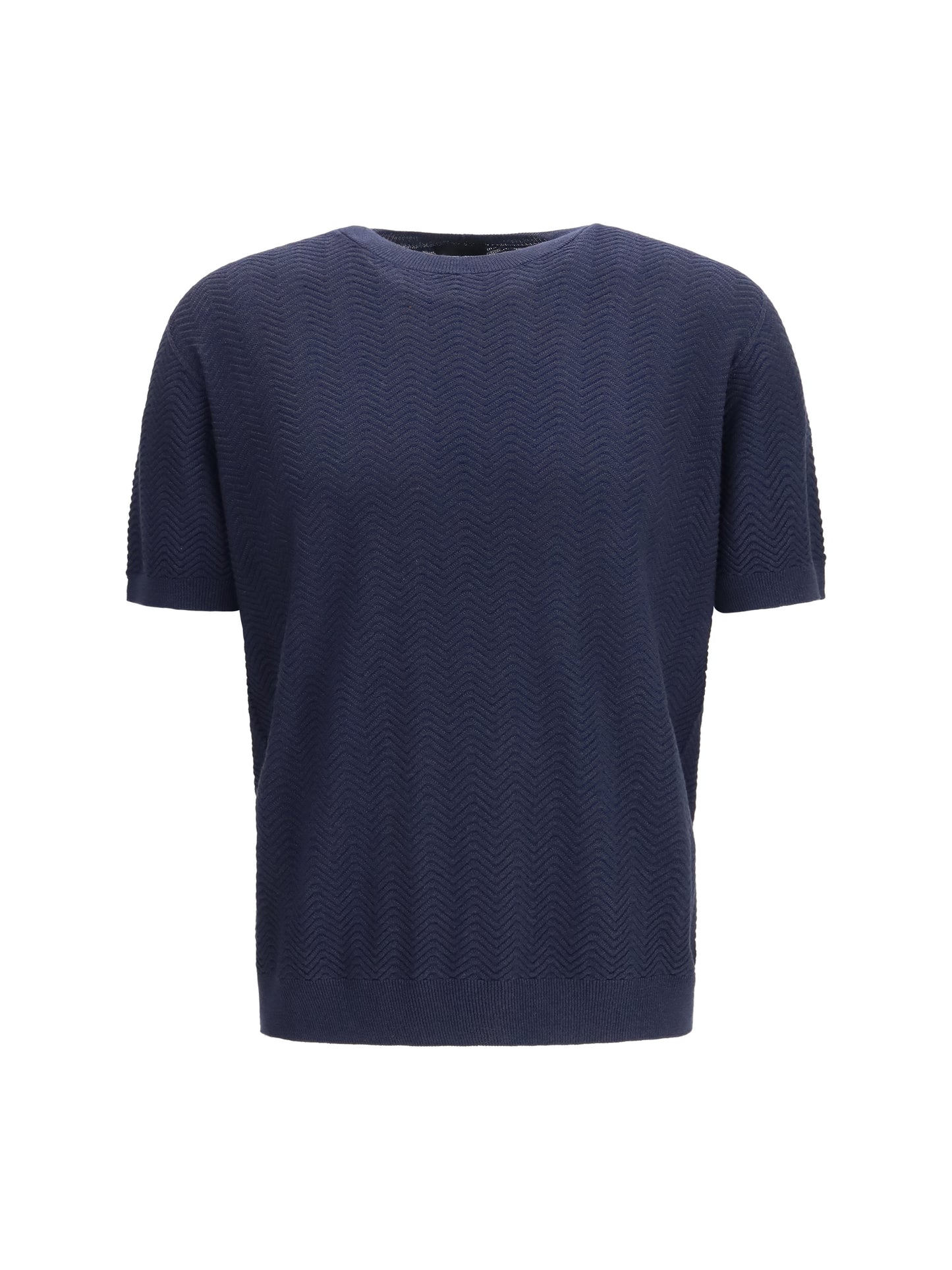 GIORGIO ARMANI Short-sleeved cotton and silk Sweater