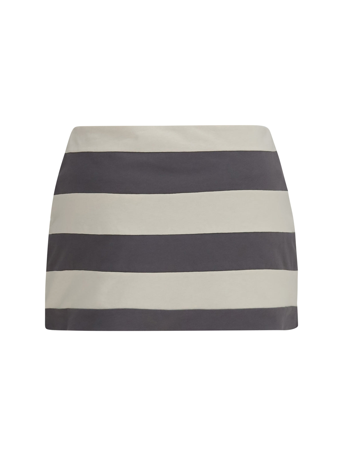 Miu Miu Striped cotton Mini Skirt - Gesso+Ferro