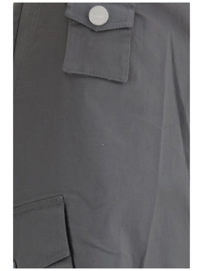 Ganni Stretch cotton cargo Pants - Quiet Shade
