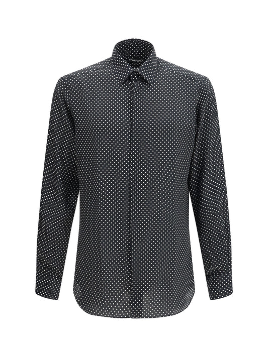 TOM FORD Crepe de Chine Polka Dot Shirt