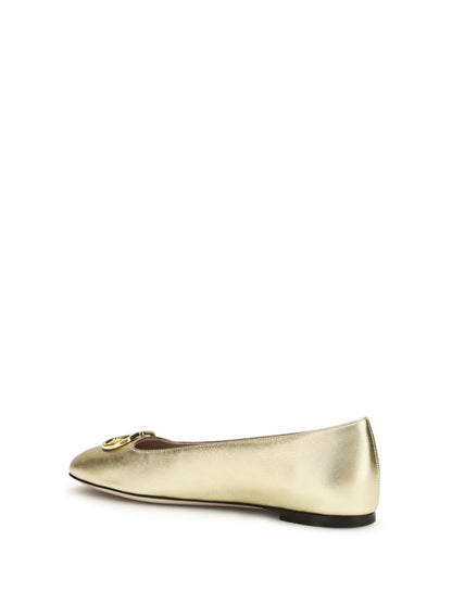 VALENTINO GARAVANI VLogo Signature laminated leather Ballerinas