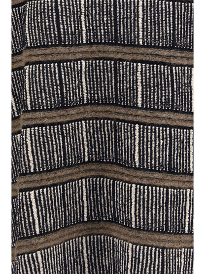 Giorgio Armani Oversized ribbed Sweater in silk and virgin wool blend - Fant.Navy