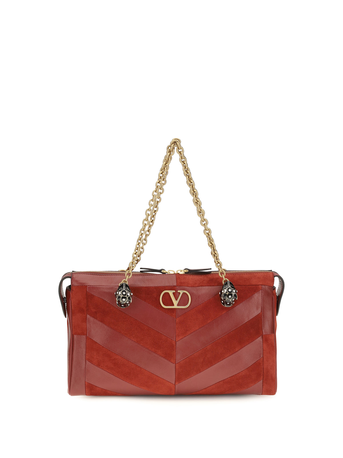 Valentino Garavani Medium Panthea Shoulder Bag - Russet Red