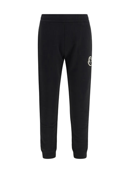 Moncler Tracksuit Pants with drawstring and logo - Black