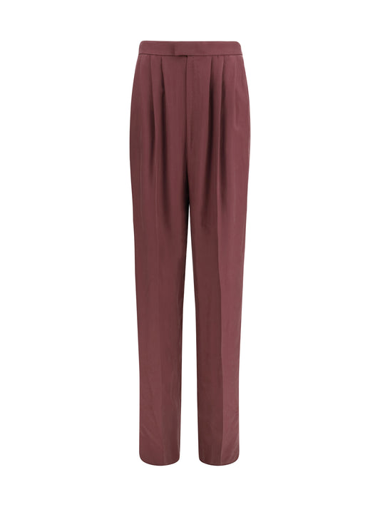 SAINT LAURENT Habutai silk tailored Pants