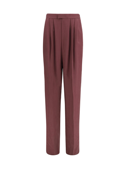 SAINT LAURENT Habutai silk tailored Pants