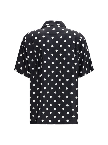 Dolce & Gabbana Polka dot silk twill Shirt - Pois Grande F.Nero