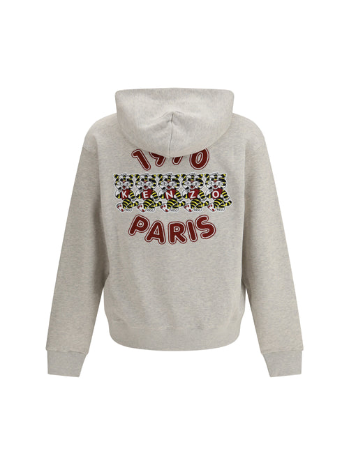 Kenzo Cotton Hoodei Kenzo Wild Tiger - Pale Grey