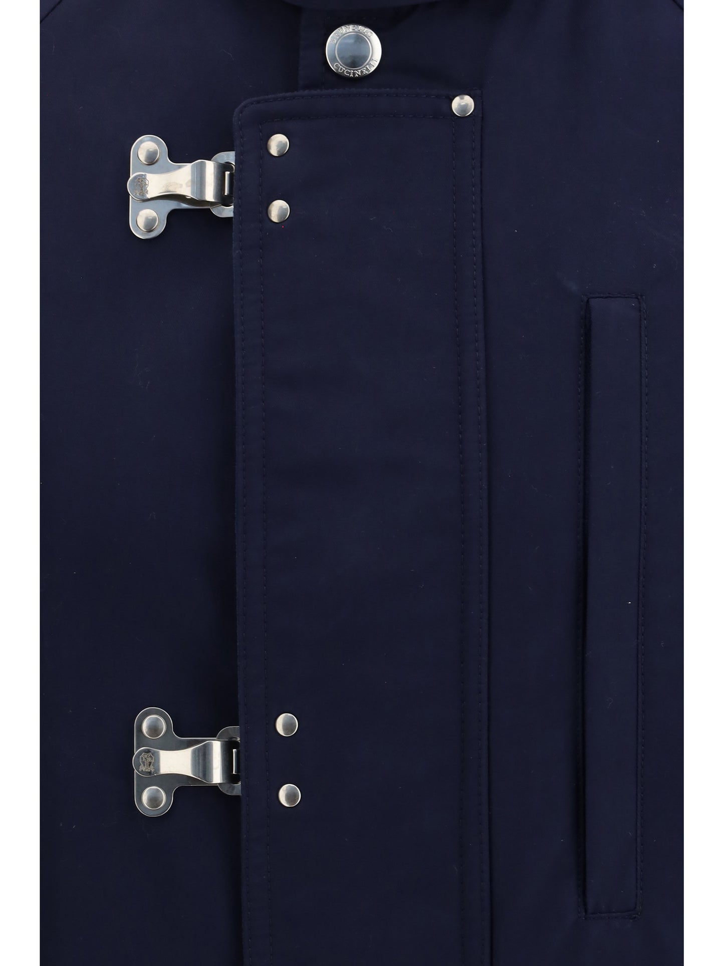BRUNELLO CUCINELLI Water-repellent outerwear Jacket in techno cotton gabardine with hooks