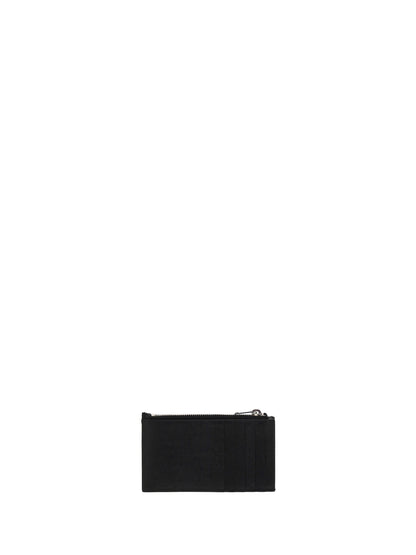 Saint Laurent Leather Cardholder - Black