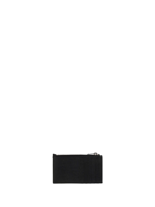 Saint Laurent Leather Cardholder - Black