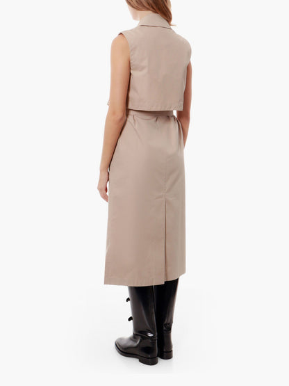 Burberry Cotton Blend Sleeveless Trench