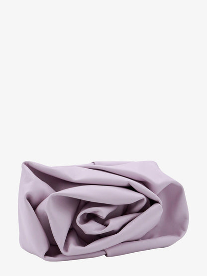 Burberry Leather Clutch With Frontal Rose