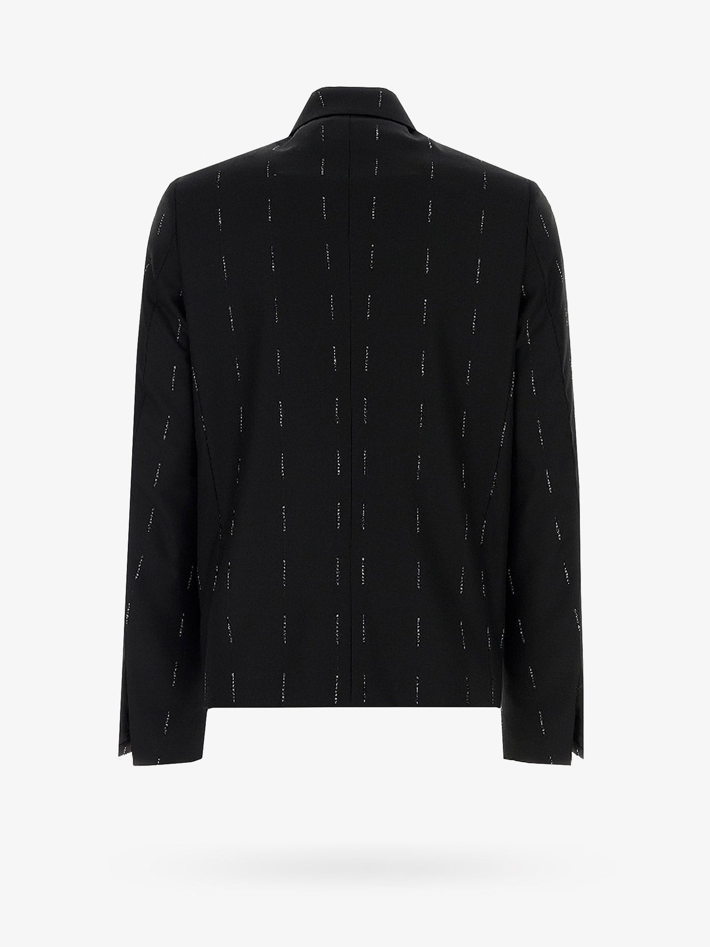 Givenchy Wool Blazer With All Over Logo Print