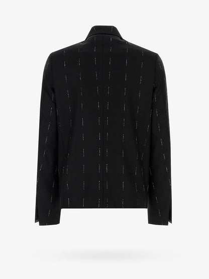 Givenchy Wool Blazer With All Over Logo Print