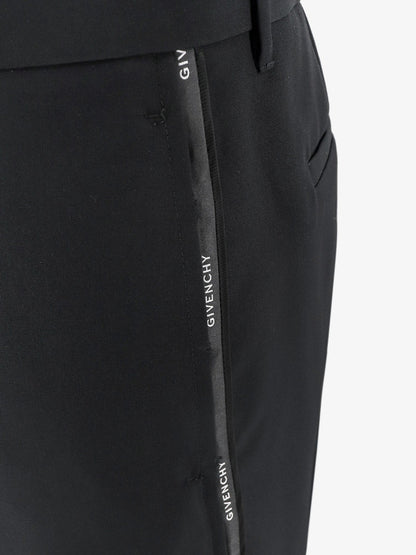 Givenchy Wool Trouser With Logoed Bands On The Side