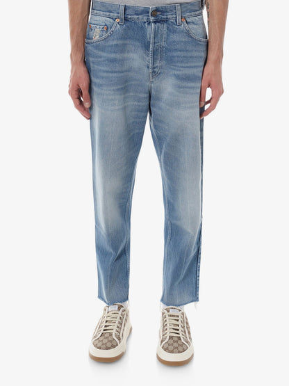 Gucci Carrot Fit Cotton Jeans