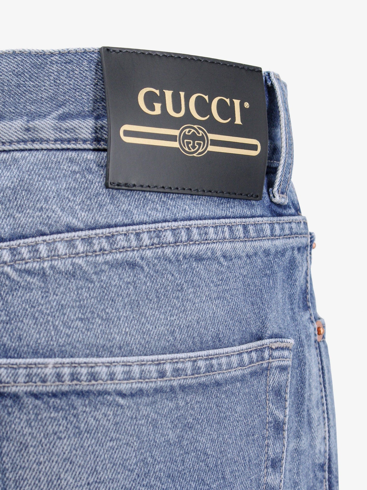 Gucci Carrot Fit Cotton Jeans