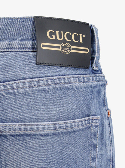 Gucci Carrot Fit Cotton Jeans