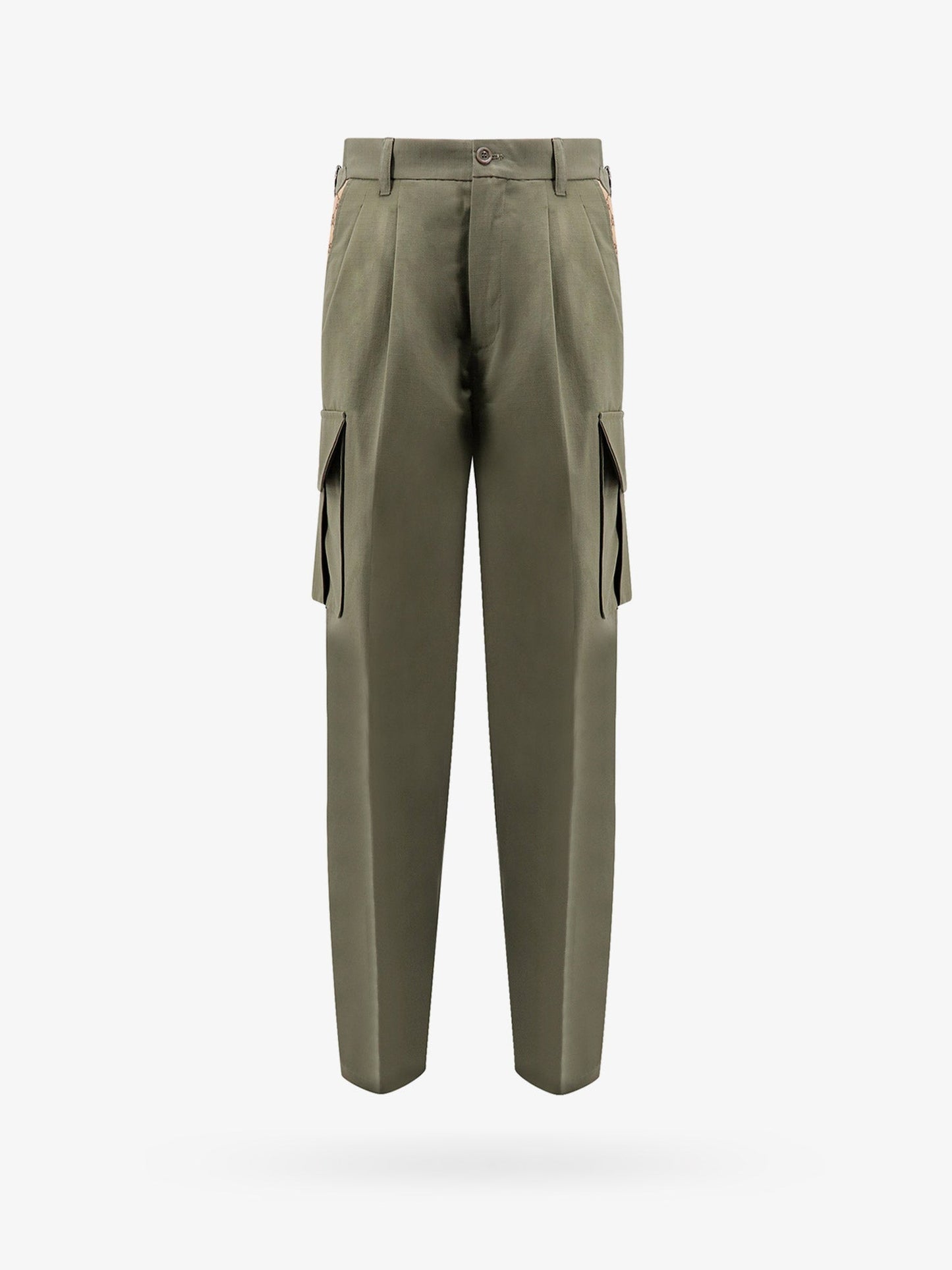 Gucci Cotton Cargo Trouser With Gg Fabric Inserts