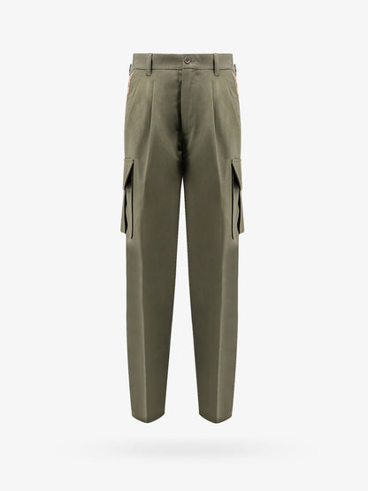 Gucci Cotton Cargo Trouser With Gg Fabric Inserts