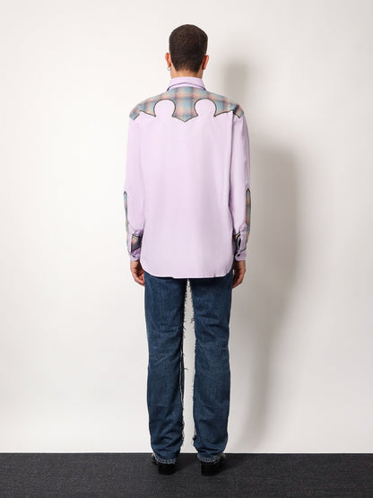 Maison Margiela Cotton Shirt With Insert With Madras Motif