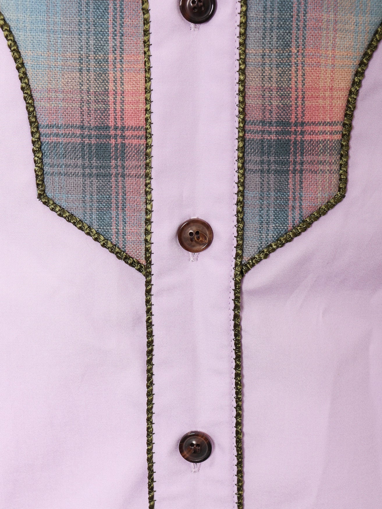 Maison Margiela Cotton Shirt With Insert With Madras Motif