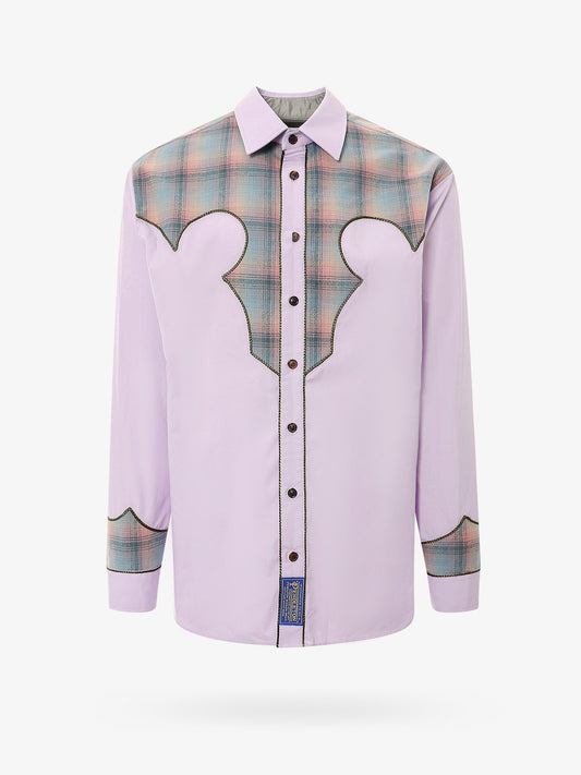 Maison Margiela Cotton Shirt With Insert With Madras Motif