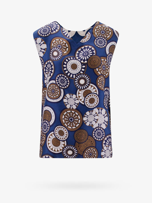 'S Max Mara Silk Top With All Over Print
