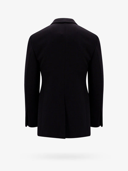 Ferragamo Wool Blazer With Satin Profiles