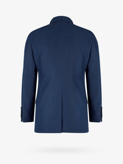 Gucci Single Breasted Blazer With Velvet Details