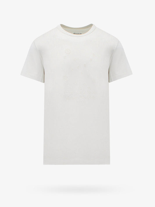 Maison Margiela Cotton T Shirt With Embroidered Frontal Logo