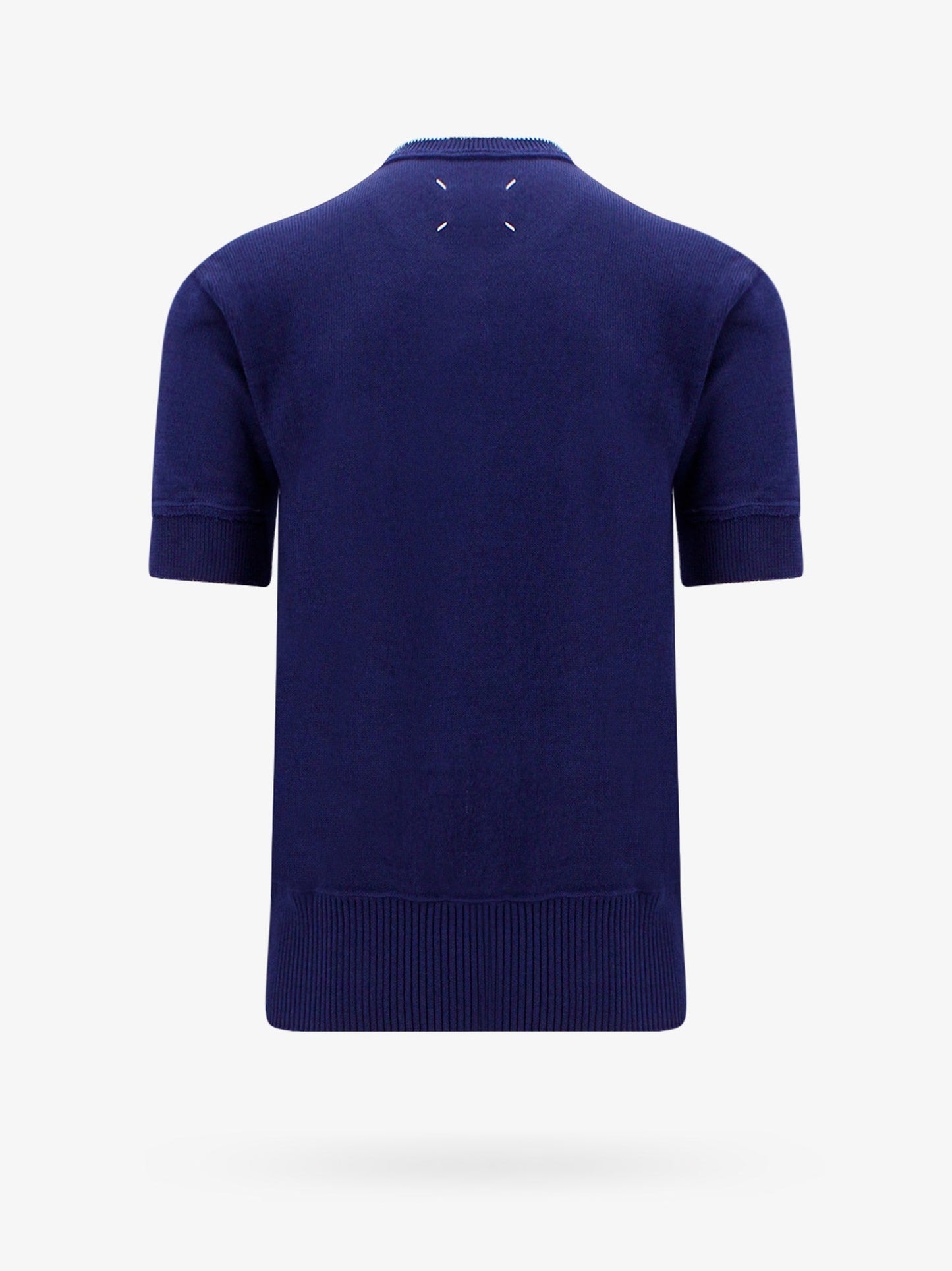Maison Margiela Wool Blend T Shirt With Iconic Back Stitching