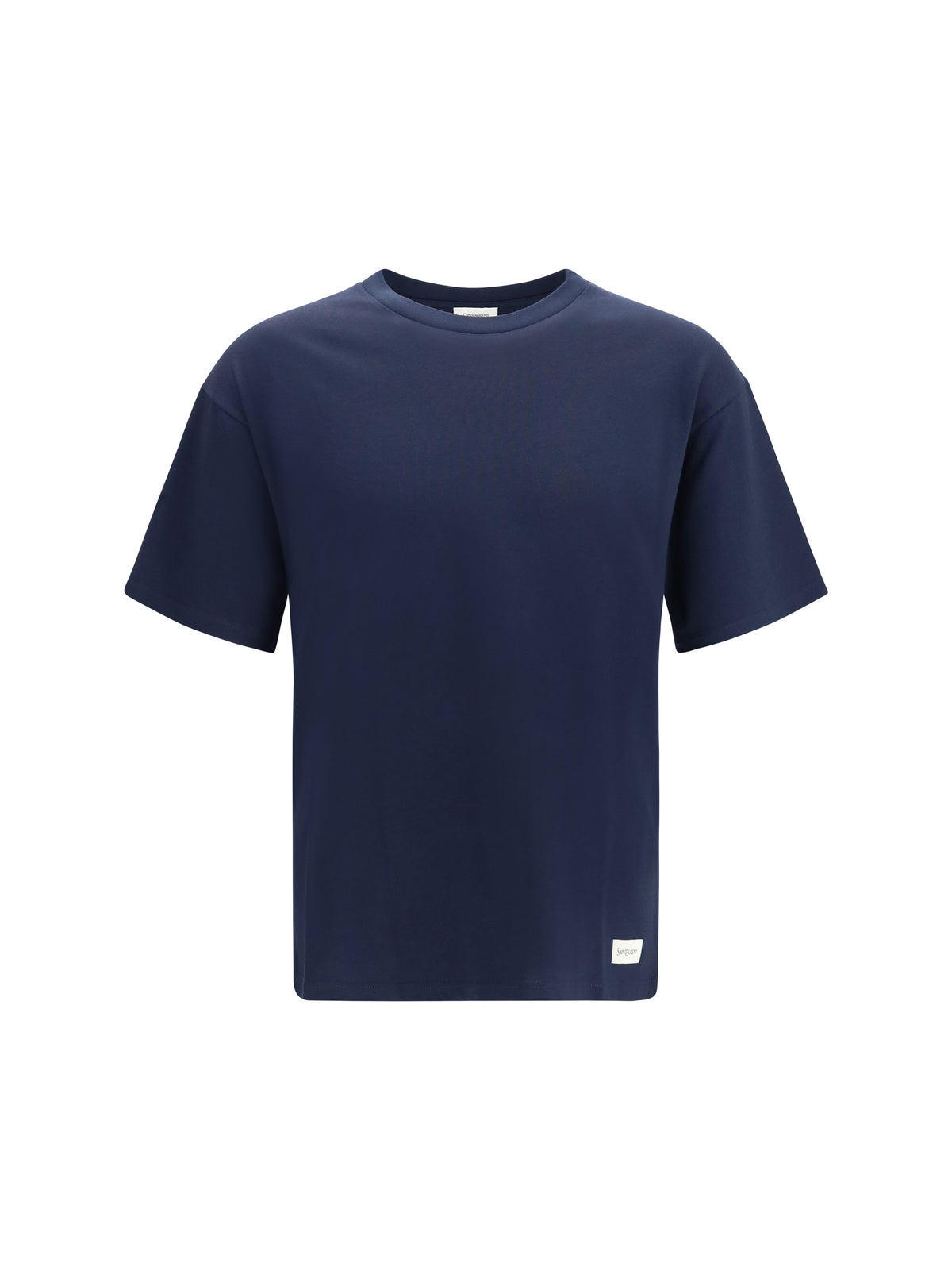 Saint Laurent Cotton crewneck T-Shirt - Navy