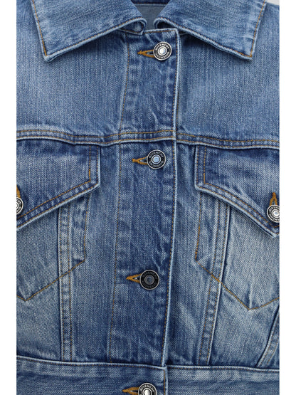 GIVENCHY Cropped open-back denim Jacket