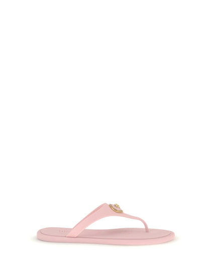 VERSACE Rubber Thong Sandals