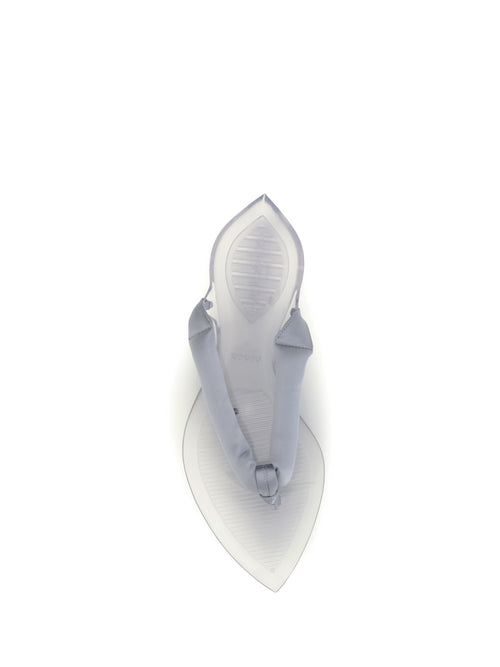 AlaïA Satin flip-flop Sandals - Argent 2