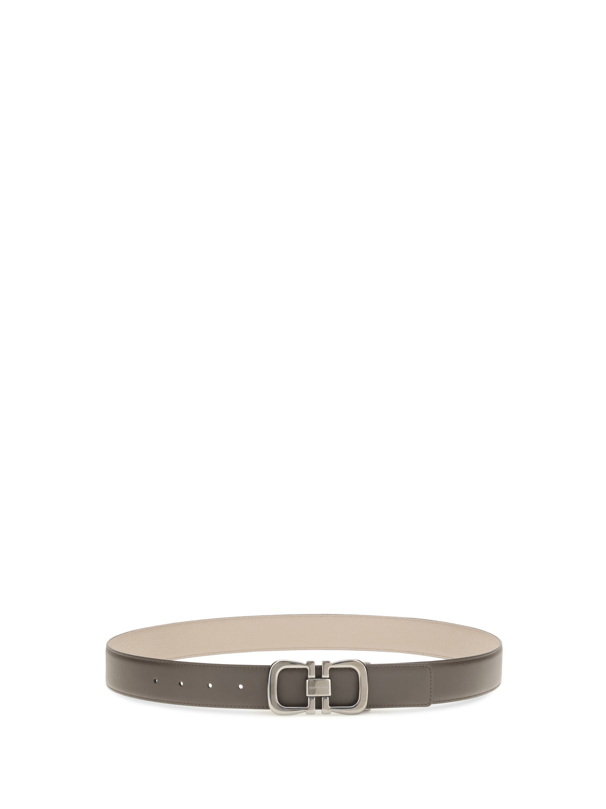Ferragamo Reversible leather Belt - Brown Patterned Dark